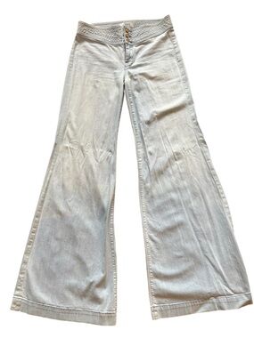 7 For All Mankind Light Wash Wide Leg Jeans